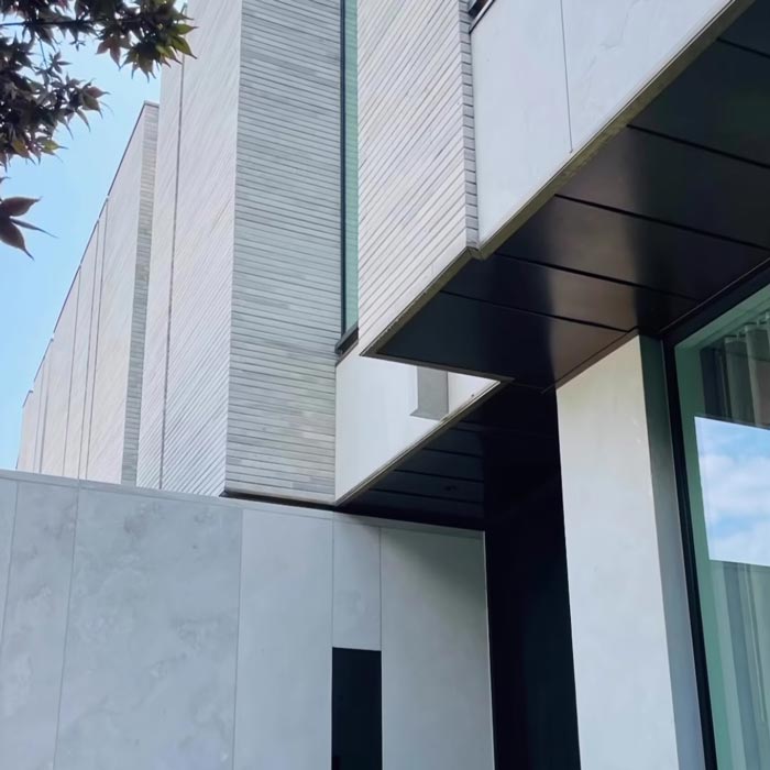 modern stone clad building